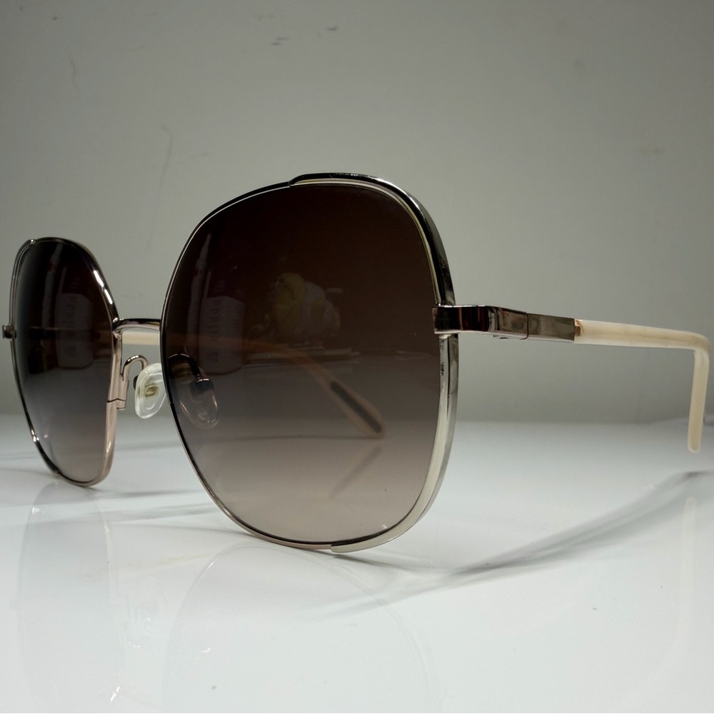 BCBGMAXAZRIA BA4007 718 Sunglasses Gold Platinum Rose Women’s 57-17-135 Oversize